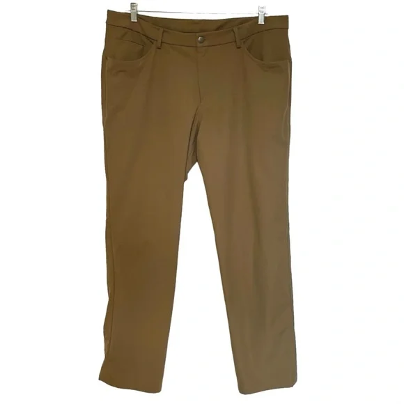 LULULEMON ‘ABC’ Anti Ball Crushing Classic-Fit Pants Brown Artifact Men’s 40 - Picture 4 of 13